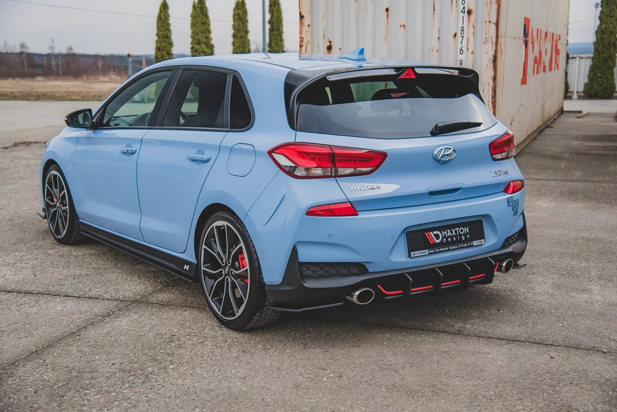 Rennen Haltbarkeit Heckschürze V.2 Passend Für Hyundai I30 N Mk3 Hatchback