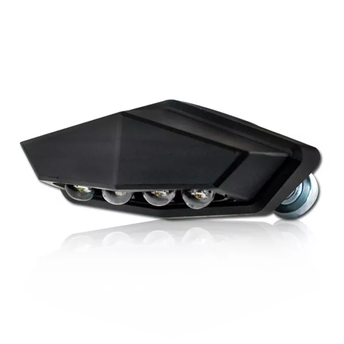 LED-Kennzeichenbeleuchtung "Vento" | Alu | schwarz Maße: B 46 x H 21 x T 17,5 mm | E-geprüft