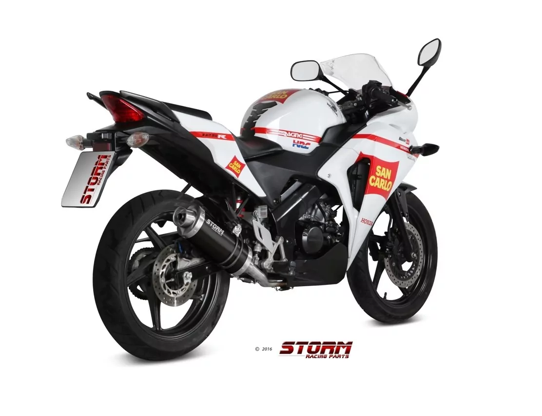 Storm By MIVV OVAL Schwarz Honda CBR 125 R 11-