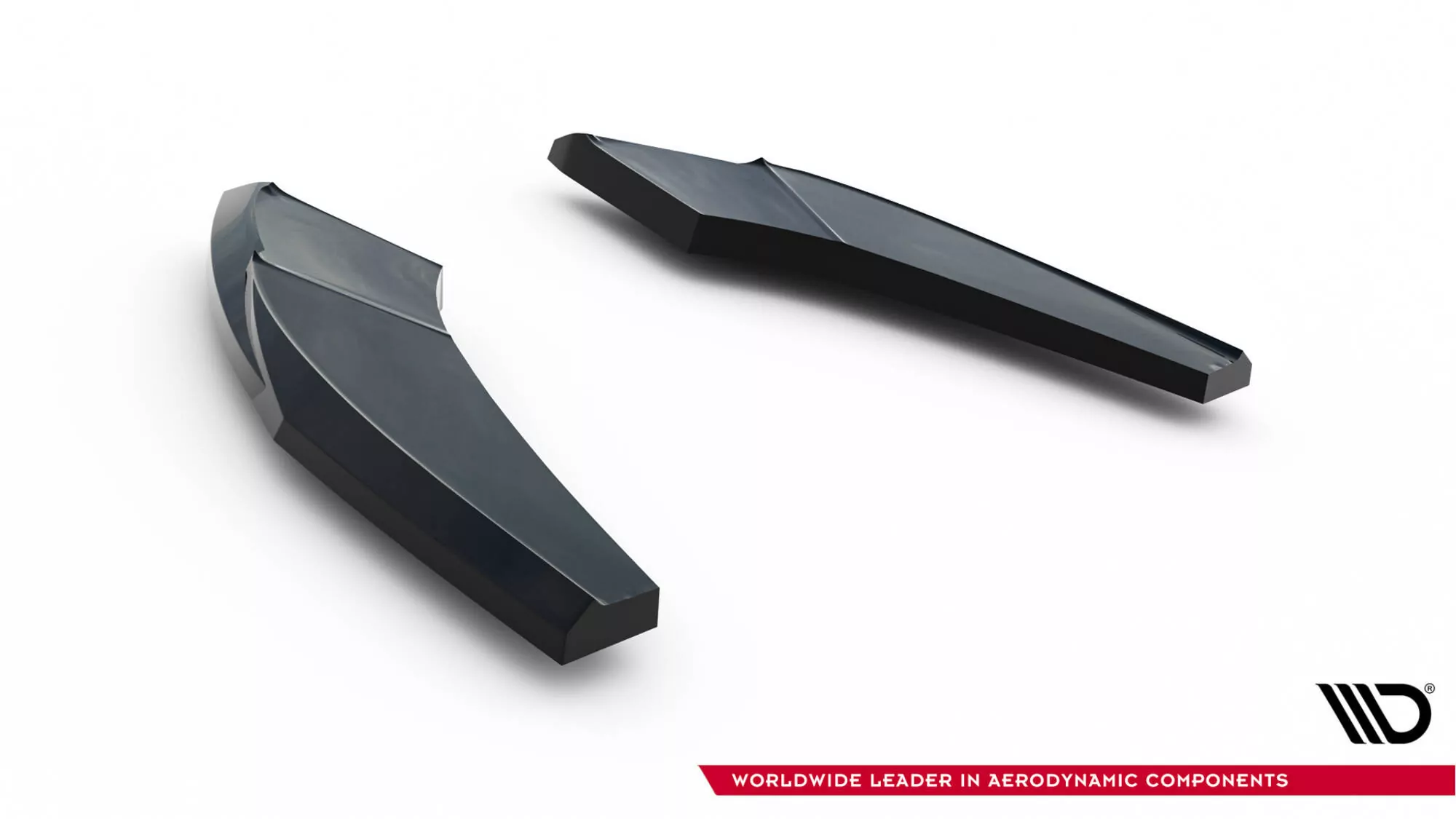 Heck Ansatz Flaps Diffusor V.1 Für Audi S3 Limousine 8Y Facelift Schwarz Hochglanz