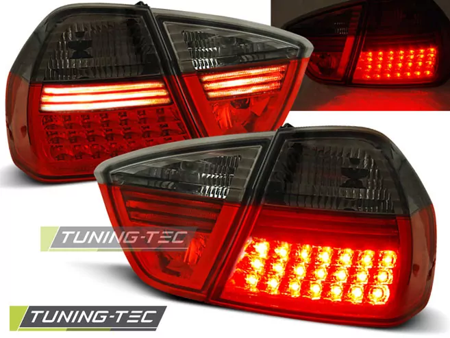 Led Tail Lights Red Smoke Fits Bmw E90 03.05-08.08
