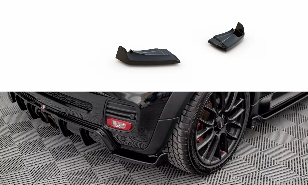 Heck Ansatz Flaps Diffusor V.3 Für Mini Cooper John Cooper Works R56 Schwarz Hochglanz
