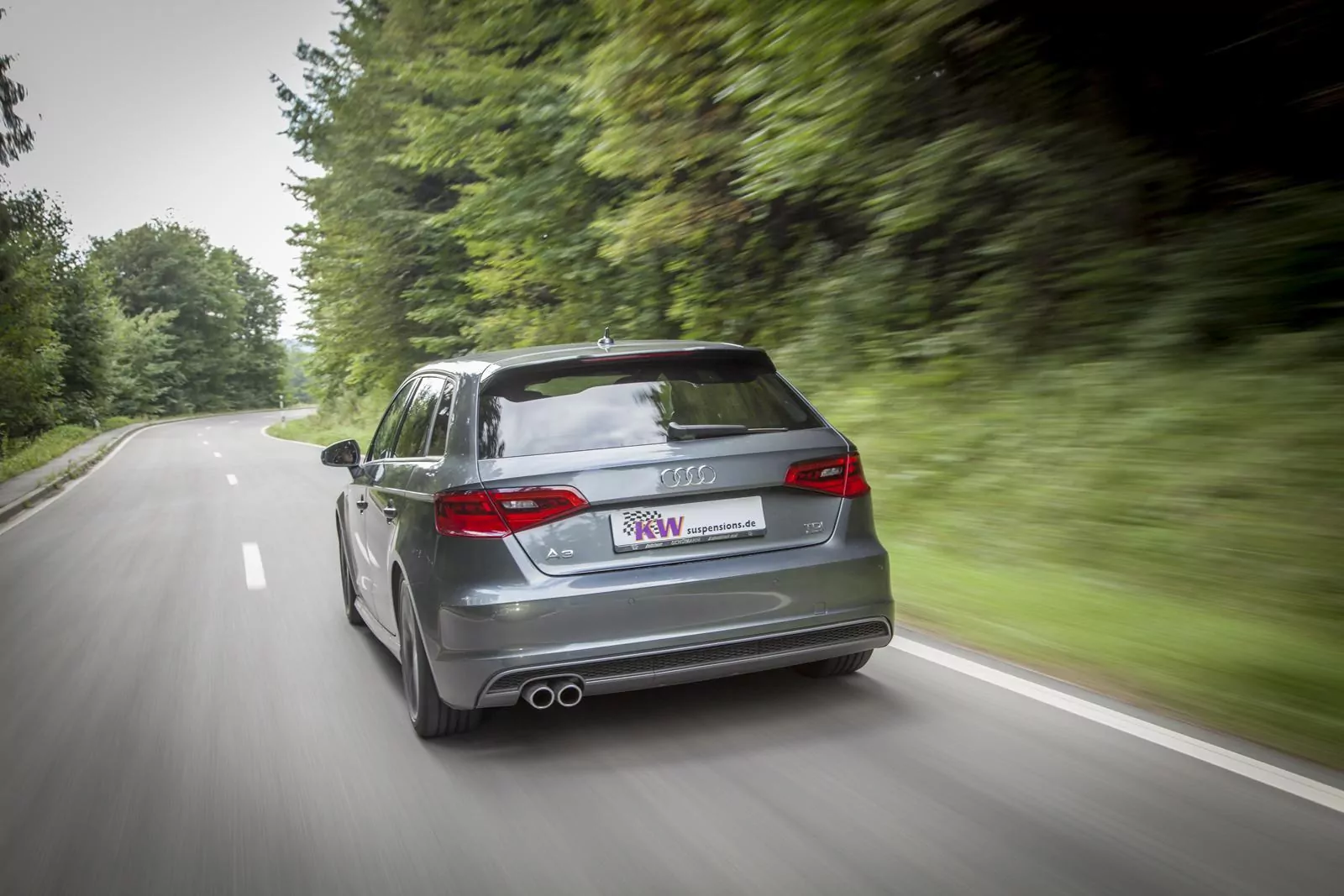 KW DDC - ECU Gewindefahrwerk inox AUDI A3 Sportback (8V) 8VA, 8VF 09/2012-