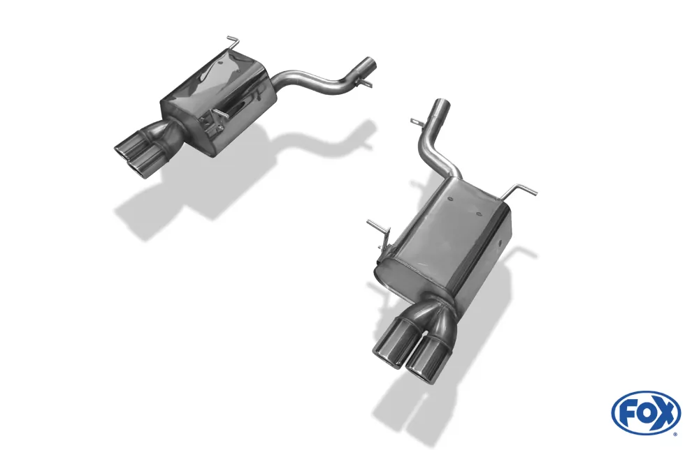 Mercedes SLK Typ 172 - AMG Line Endschalldämpfer rechts/links - gebaut als Unidämpfer (ohne Halter ohne Rohre) mit Gutachten-Kennzeichnung und dem Text "Zum Zwecke der Einzelabnahme"