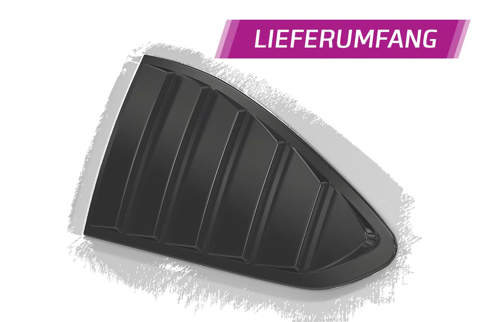 Seitenscheibenblenden für Ford Focus MK2 3-Türer SSB002 Schwarz Strukturiert