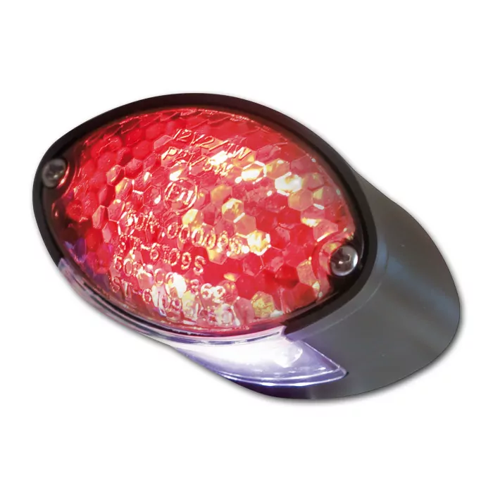 LED-Rücklicht "Micro Cateye" | getönt | schwarz Maße: L 66 x H 43 x T 43 mm | E-geprüft | KZB