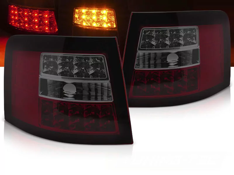 Led Tail Lights Red Smoke Fits Audi A6 05.97-05.04 Avant