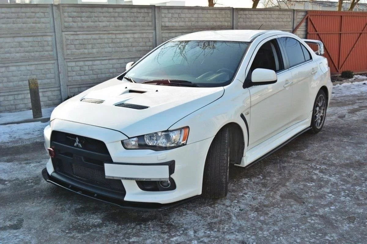 Front Ansatz Passend Für V.1 Passend Für Mitsubishi Lancer Evo X Schwarz Hochglanz Schwarz Hochglanz