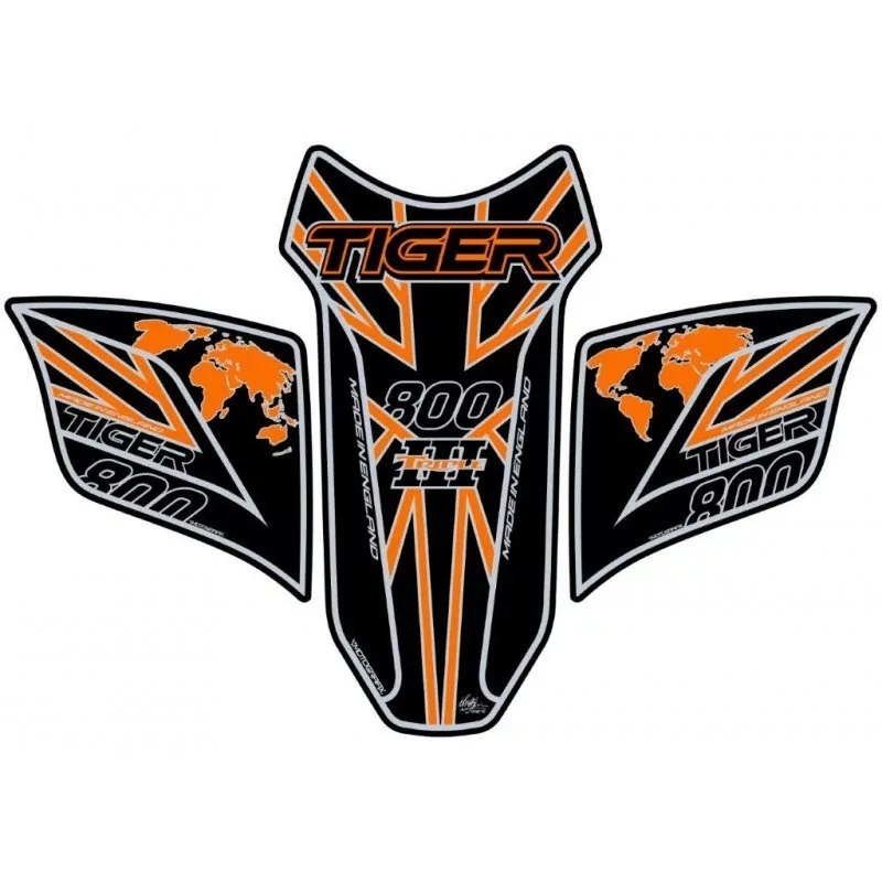 Motografix Triumph Tiger 800 3D Gel Tank Pad Protector TT031KOUJ