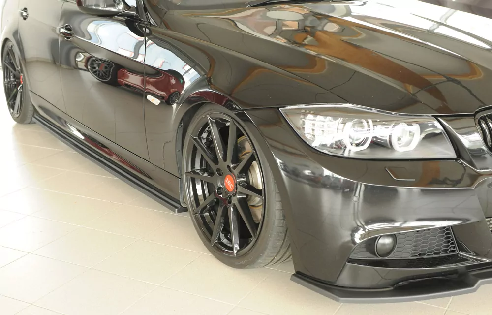 Rieger Seitenschweller rechts ansatz matt schwarz für BMW 3er E91 Touring 09.08- (ab Facelift) LCI