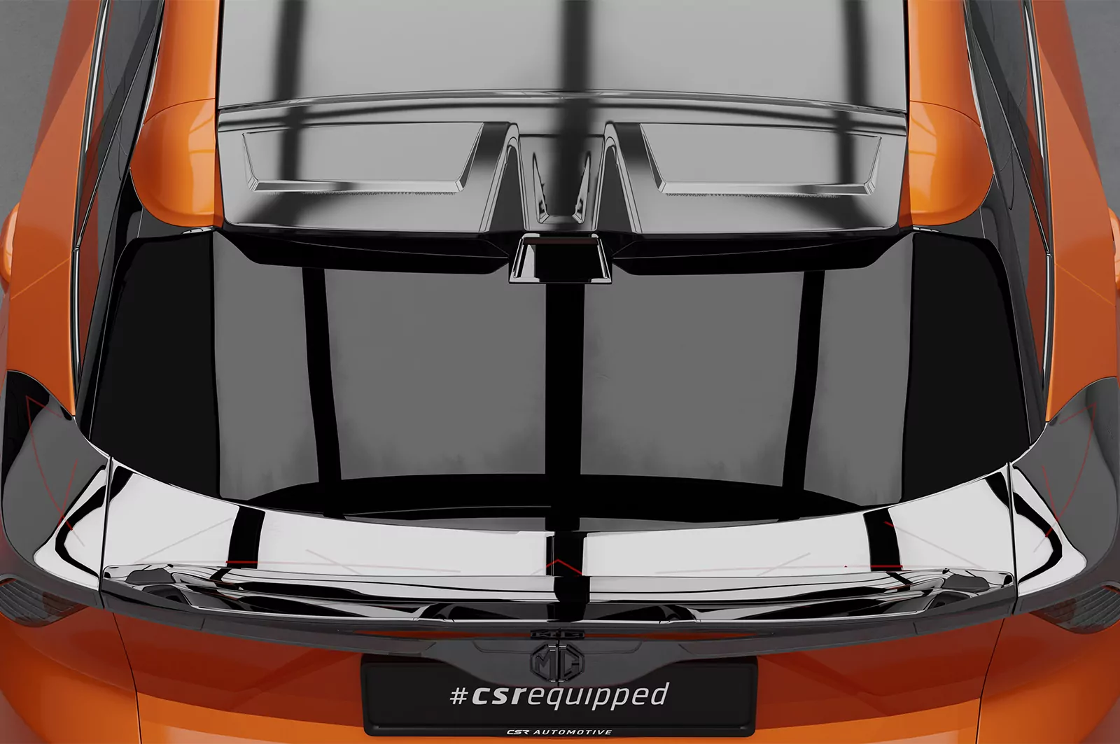 Heckflügel mit ABE für MG Mulan / 4 HF108 Schwarz Strukturiert