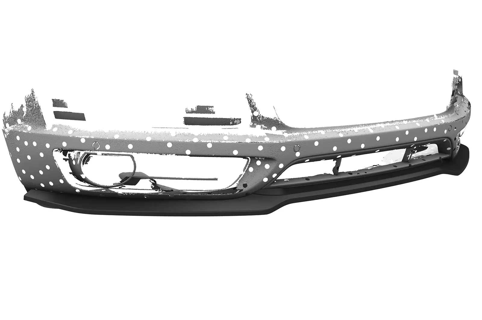 Cup-Spoilerlippe mit ABE für Audi Q7 (4L) S-Line CSL515 Schwarz Strukturiert