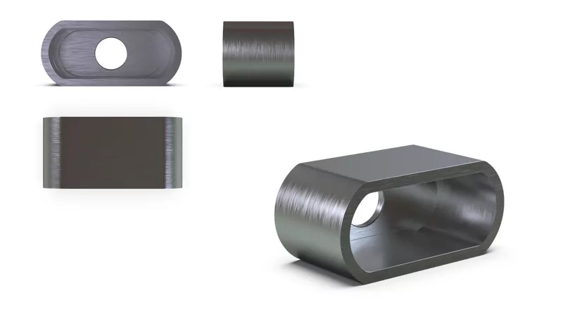 HIGHSIDER pro Einschweißgehäuse Schwarz CNC, Für Modul 1 (1Stck)