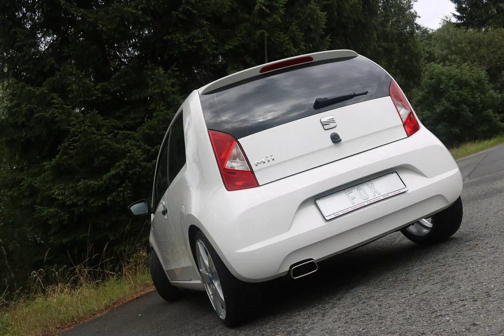Seat Mii/ Skoda Citigo/ VW UP  Endrohrsystem links passend auf originalen oder FOX-Endschalldämpfer - 145x60 Typ 59 links
