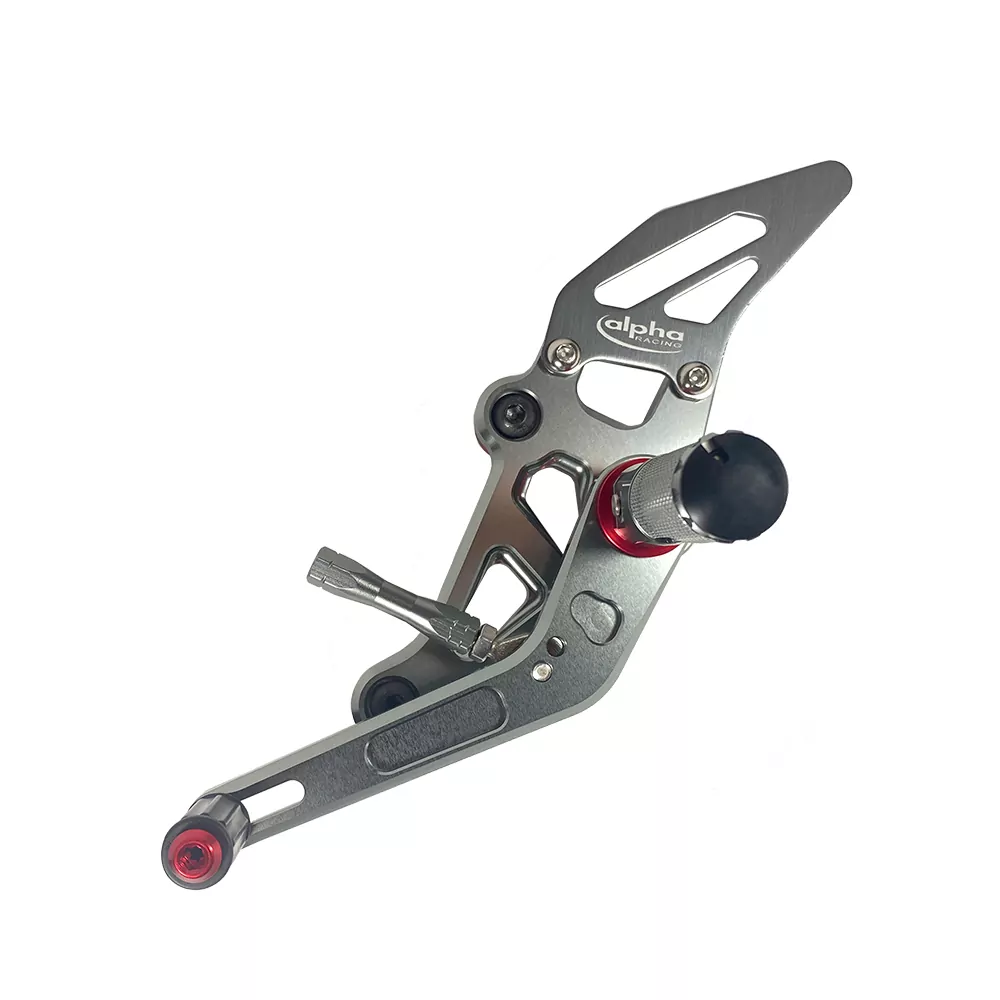 TRACK Fußrastenanlage titanfarben Yamaha MT07 ab 2014 / MT07 Tracer ab 2017 / Tracer 700 ab 2018 / XSR700 ab 2016 ABE