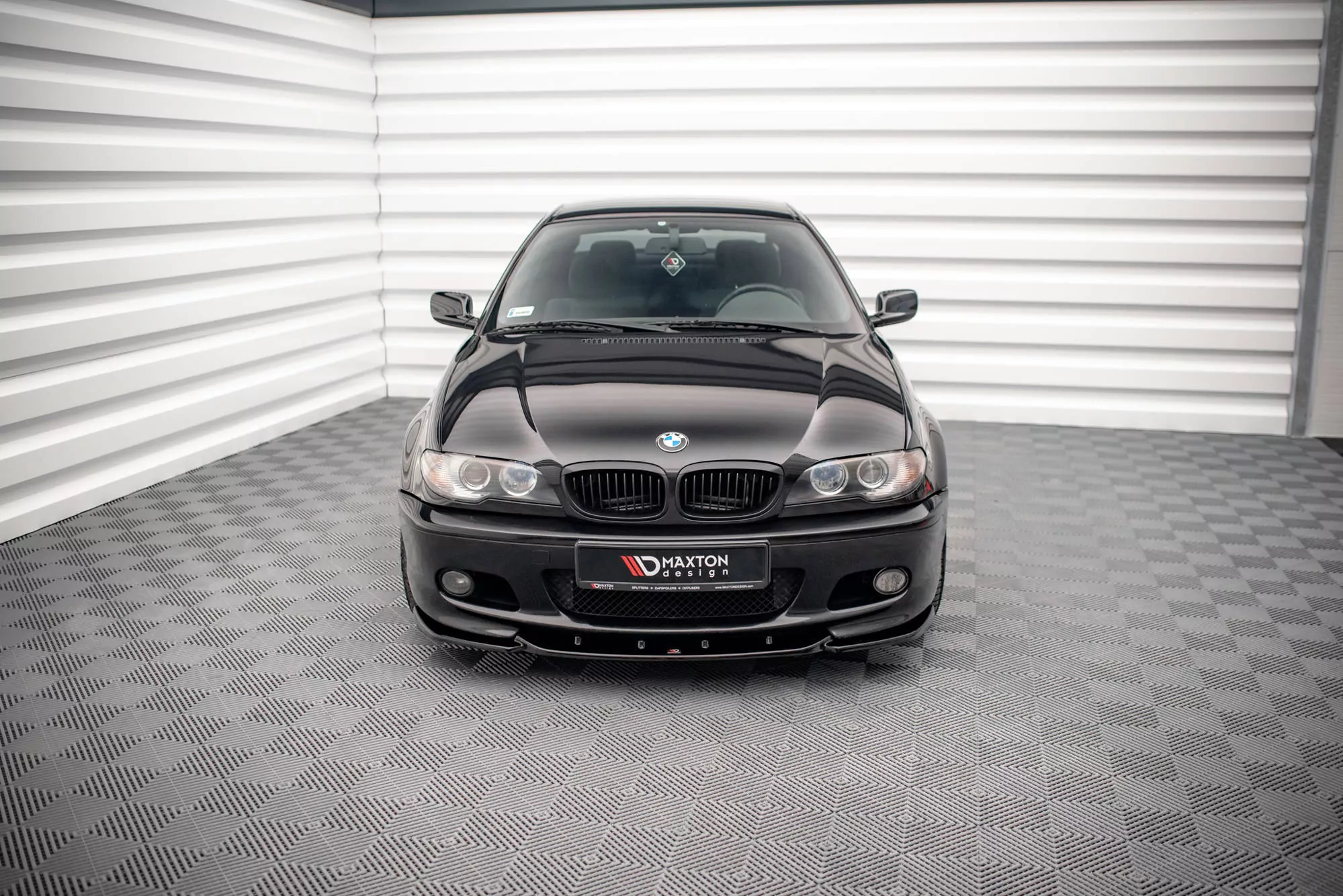 Front Ansatz V.2 Für BMW 3er Coupe M-Paket E46 Schwarz Hochglanz