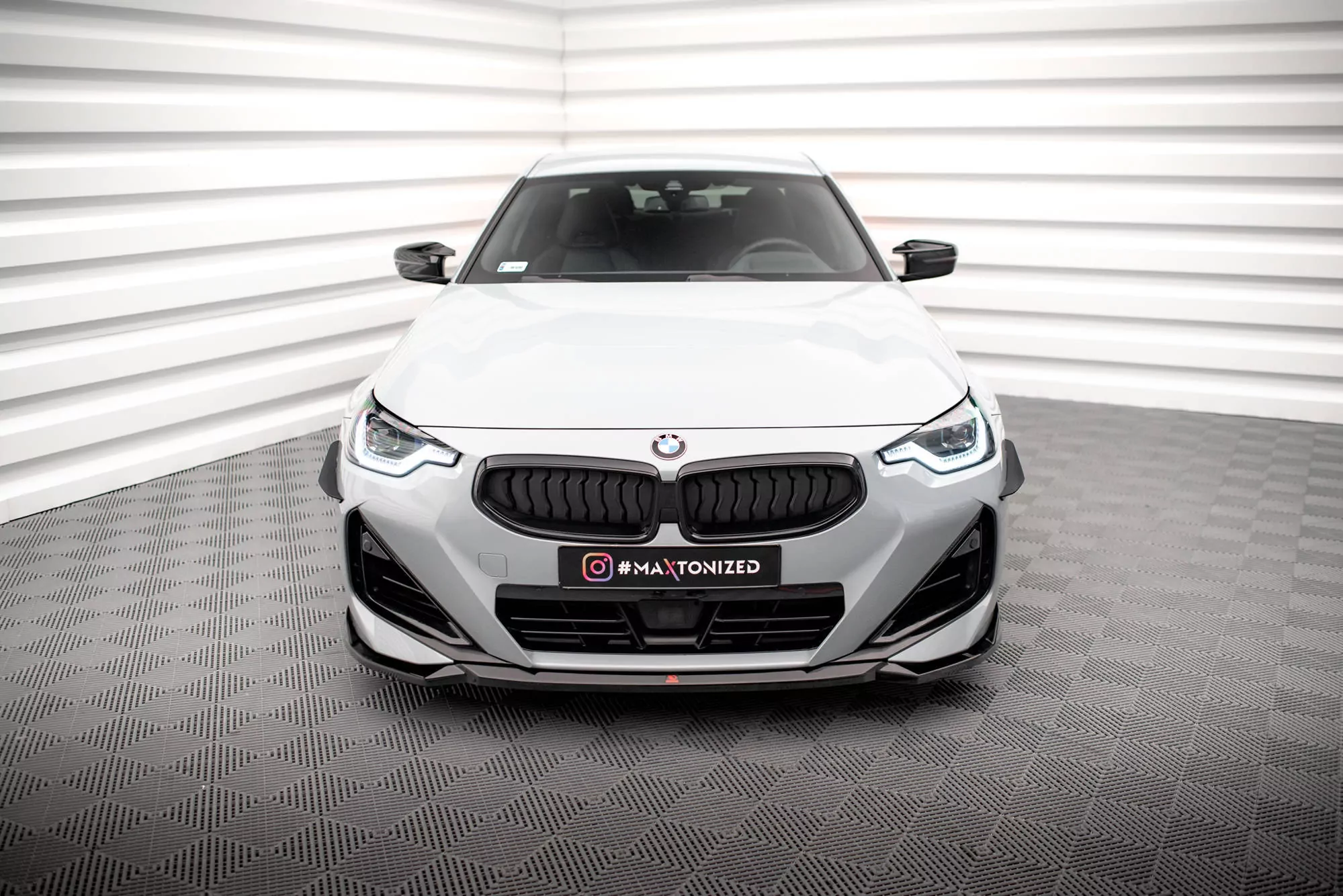 Front Ansatz V.1 Für BMW 2 Coupe M-Paket / M240i G42 Schwarz Hochglanz