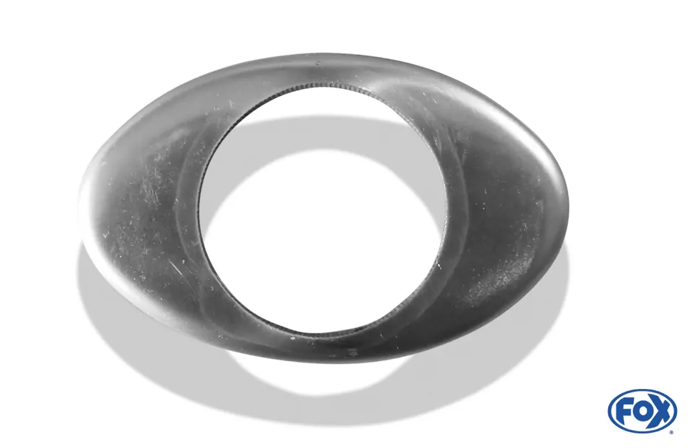 Deckel aufgestellt für Endrohr oval  86x54mm - Loch: 40mm