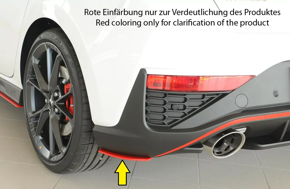 Rieger Heckschürzenansatz seitlich links für Hyundai i30 N-Performance  (PDE) 5-tür. (Schrägheck) 05.21- (ab Facelift)