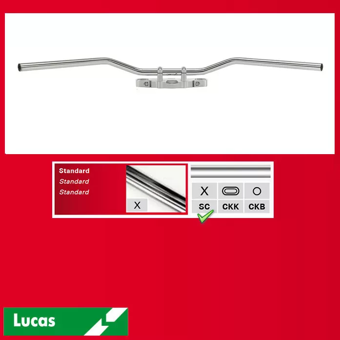 Stahllenker "Roadstar Wide", Stahl, verchromt 1 ZOLL (25,4 MM), Breite: 965mm