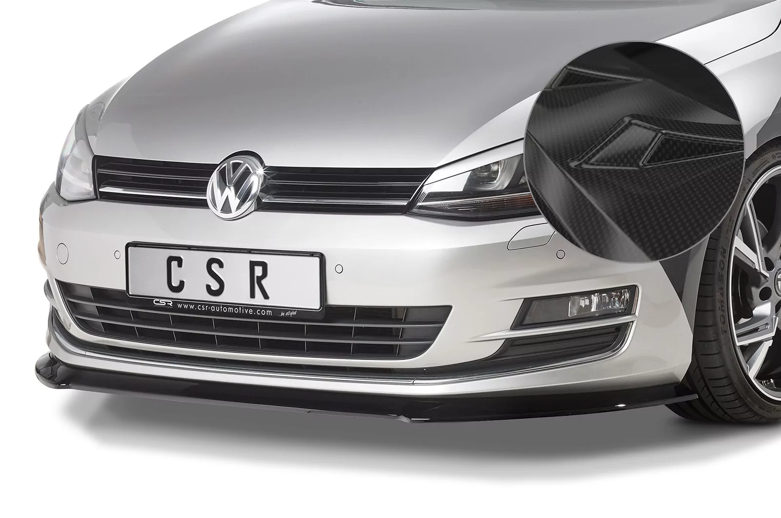 Cup-Spoilerlippe mit ABE für VW Golf 7 CSL330 Strukturiert (schwarz matt)