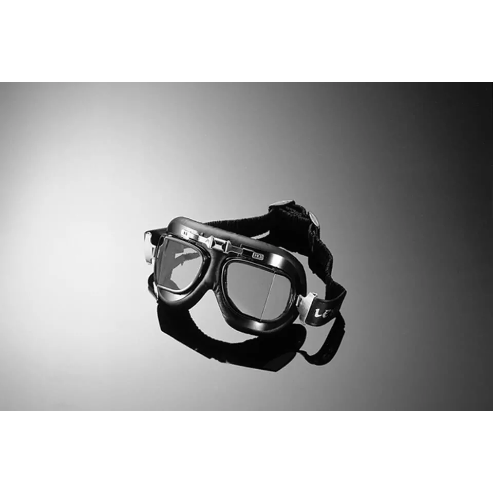 HIGHWAY HAWK Motorcycle goggles RED BARRON, clear, straight lenses