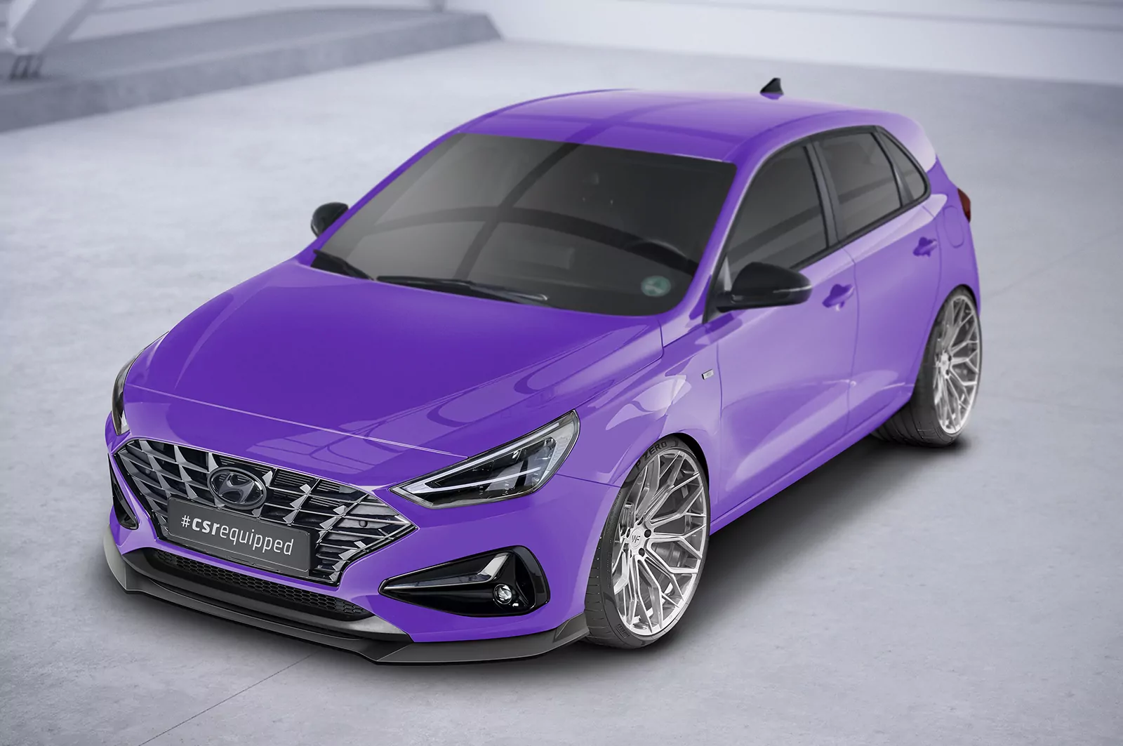 Cup-Spoilerlippe mit ABE für Hyundai I30 (PD) CSL663 Schwarz Strukturiert