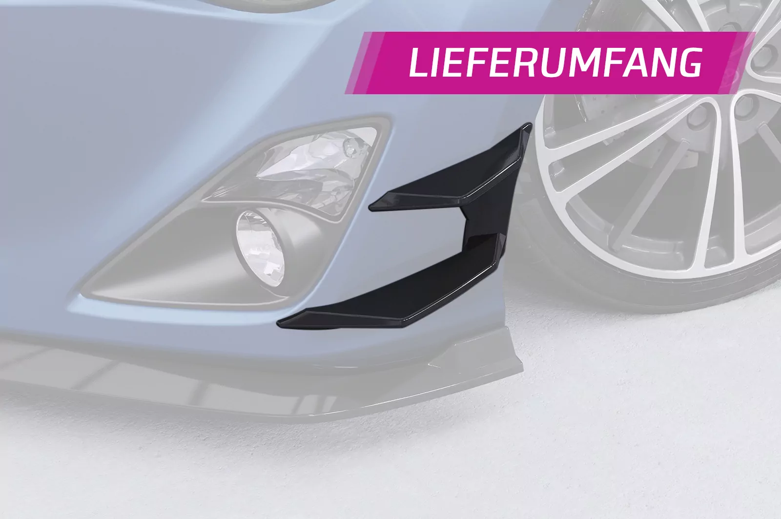 Performance Flaps für Toyota GT86 FP029 Schwarz Strukturiert