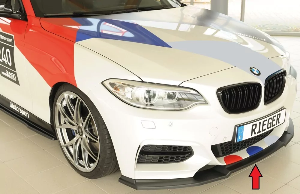 Rieger Spoilerschwert matt schwarz für BMW 2er F23  (1C) Cabrio 07.17- (ab Facelift) LCI