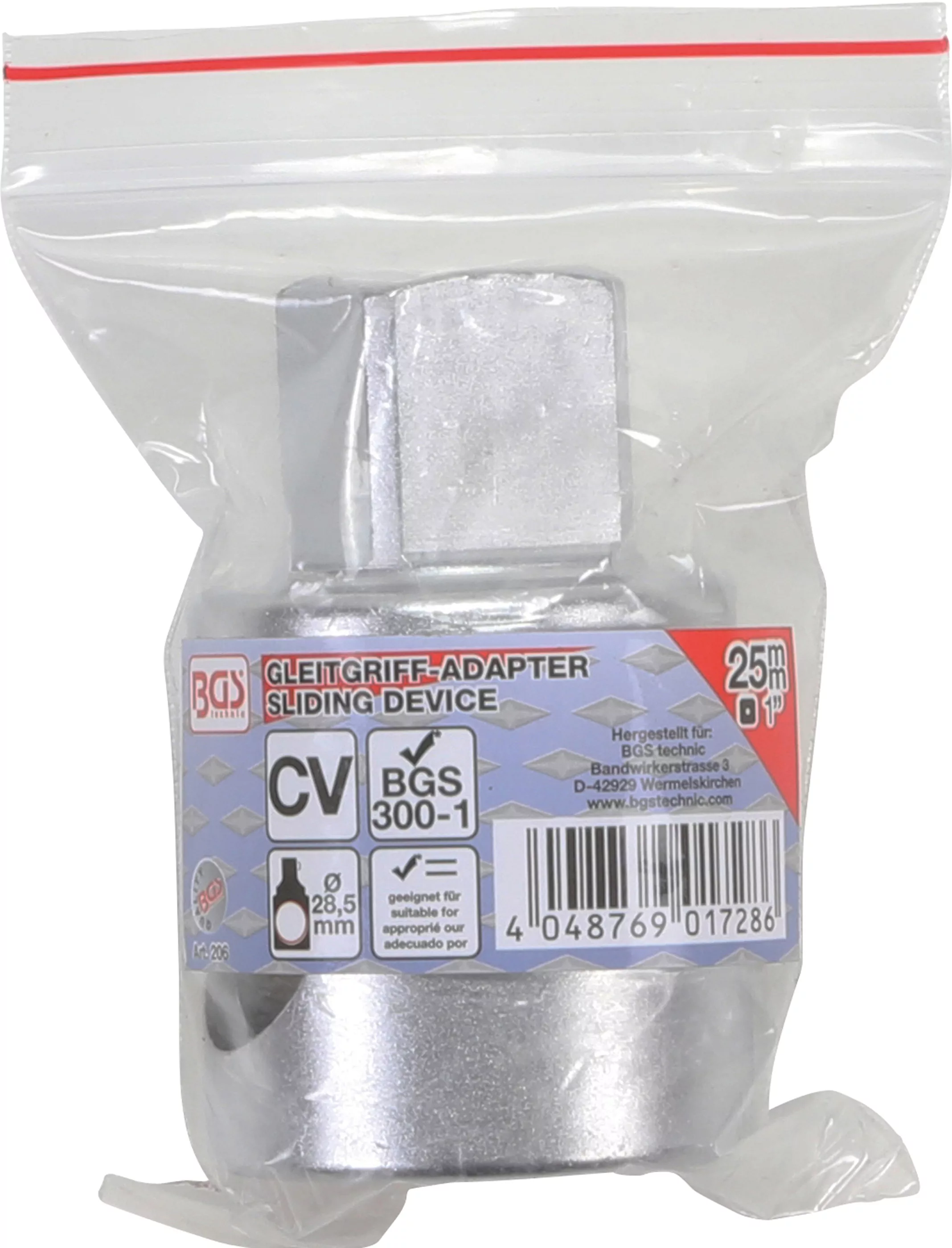 Gleitgriff-Adapter für Verlängerungen | Abtrieb Außenvierkant 25 mm (1")