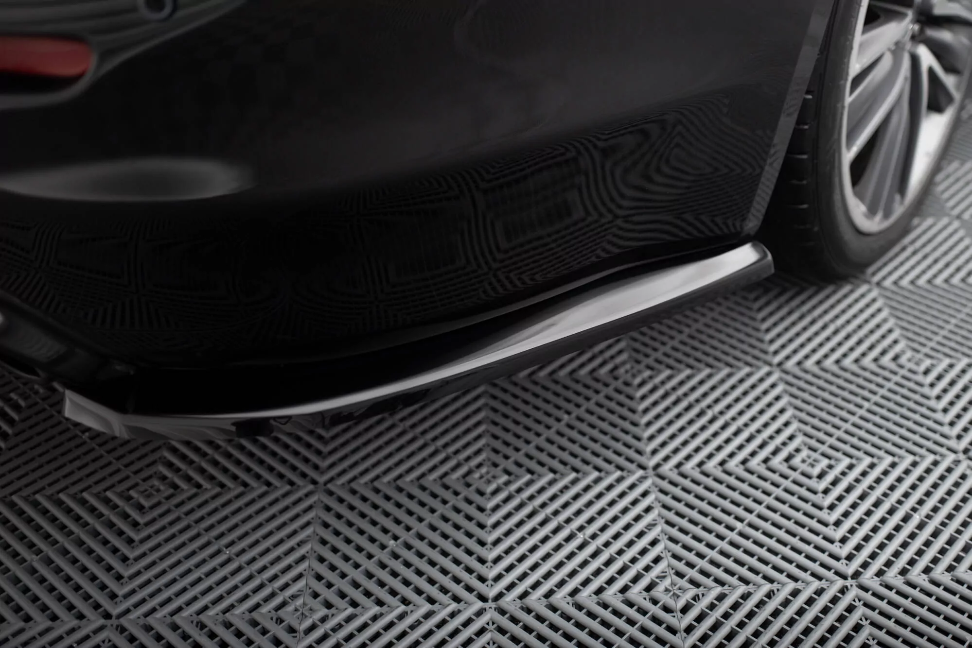 Heck Ansatz Flaps Diffusor V.2 Für Infiniti Q50 S Mk1 Schwarz Hochglanz