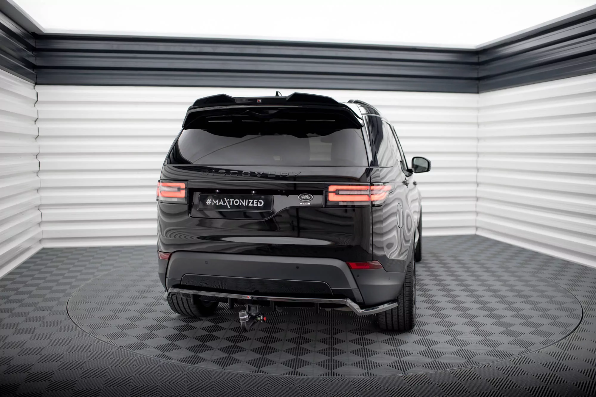 Spoiler CAP Für 3D Land Rover Discovery HSE Mk5 Schwarz Hochglanz