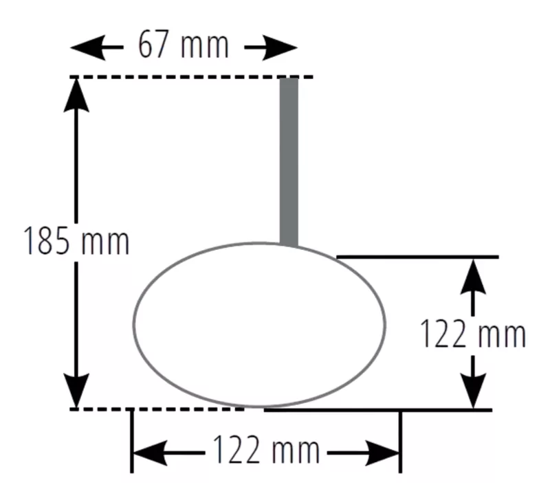 HIGHSIDER pro Lenkerendenspiegel Tetra Schwarz Lang (1Stck.)