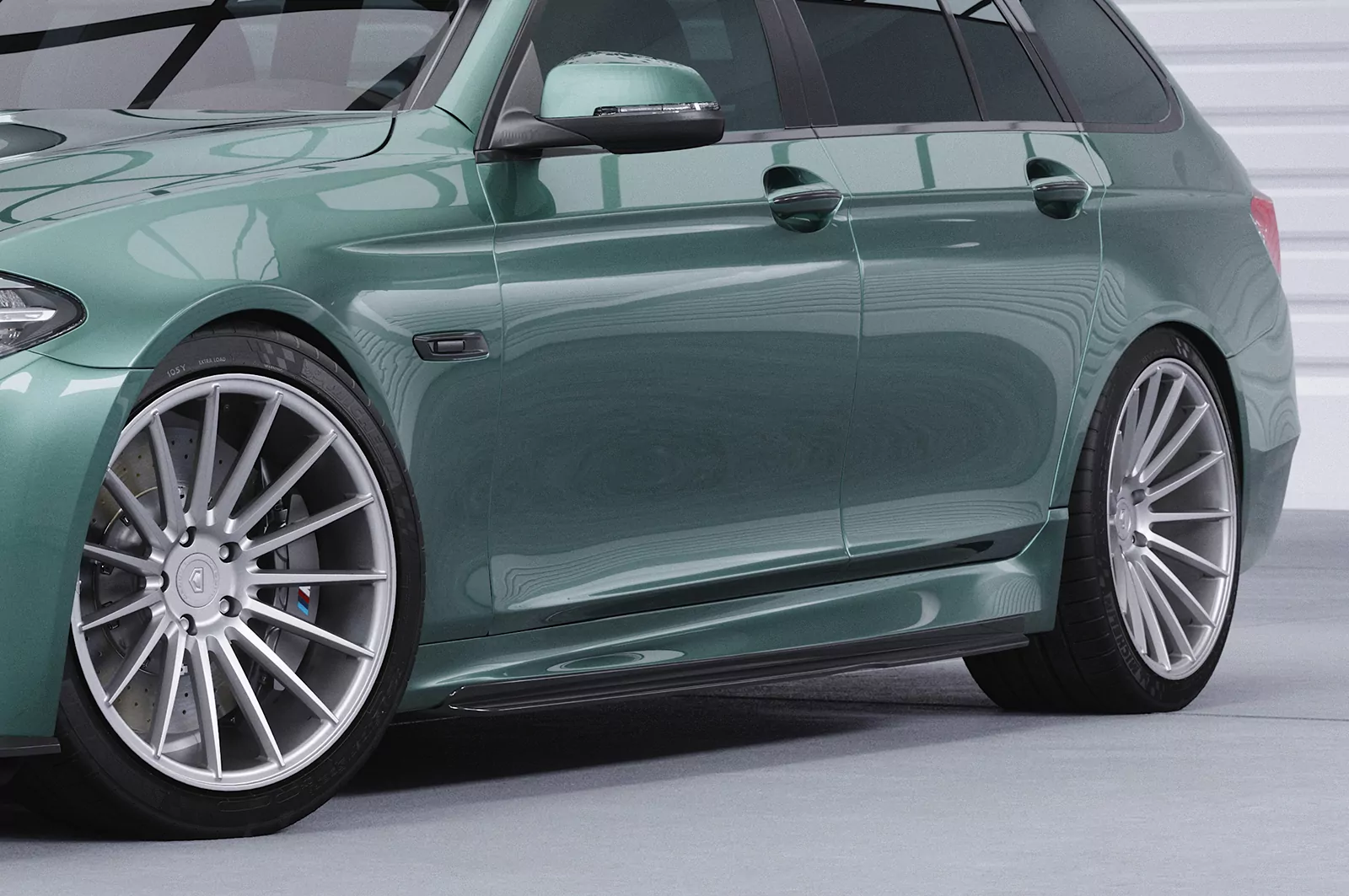 Seitenschweller für BMW 5er F10 / F11 M-Paket SS515 Schwarz Strukturiert