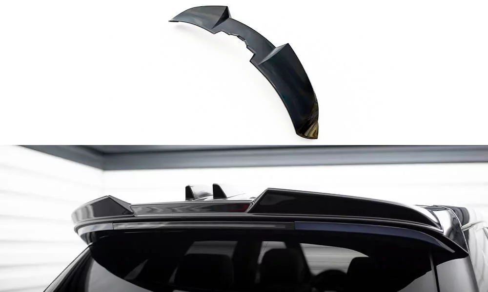 Spoiler CAP Für 3D Land Rover Range Rover Evoque HSE Dynamic Mk1 Facelift Schwarz Hochglanz