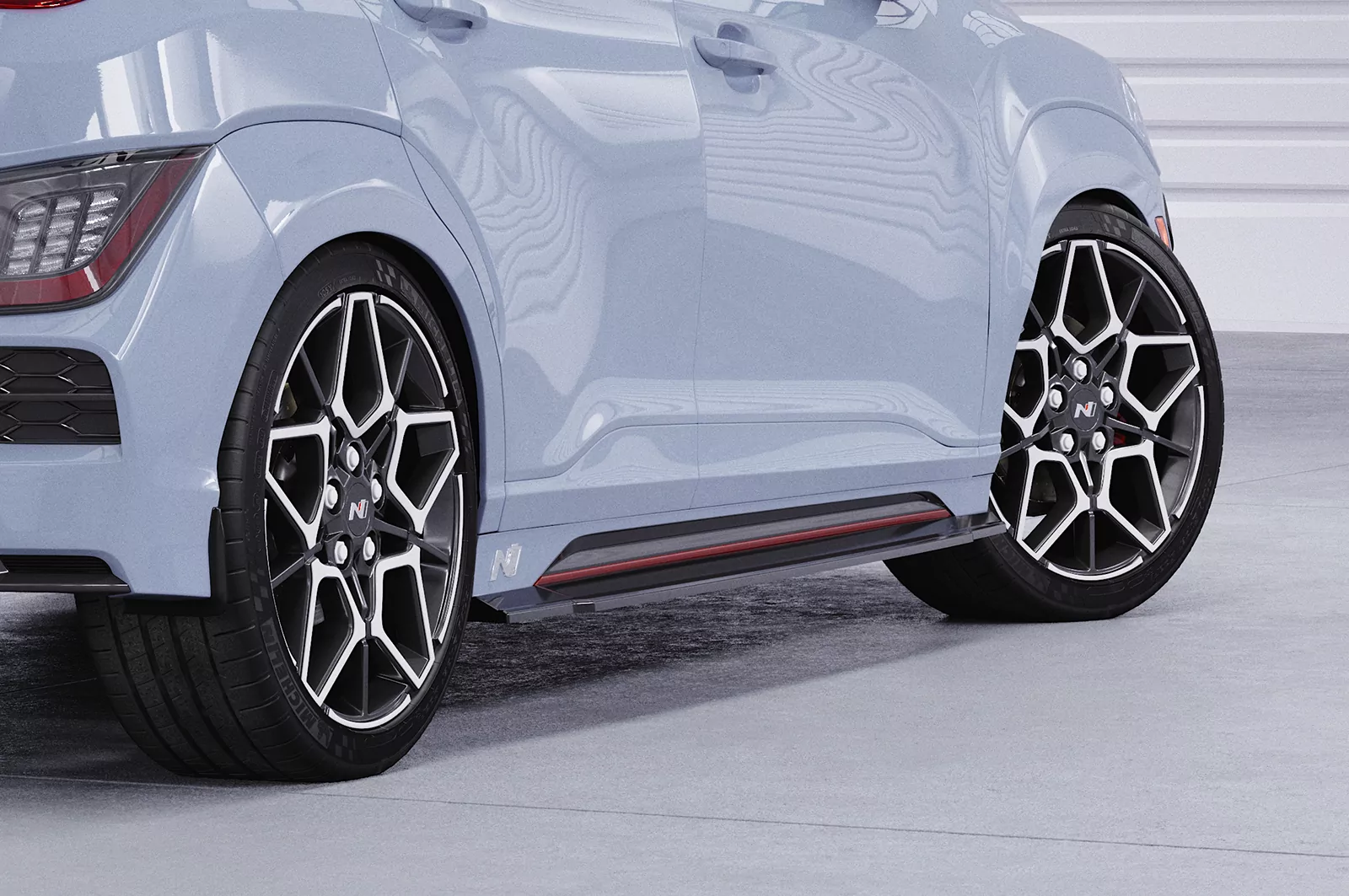 Seitenschweller für Hyundai Kona (1.Gen) N/N-Line SS577 Schwarz Strukturiert