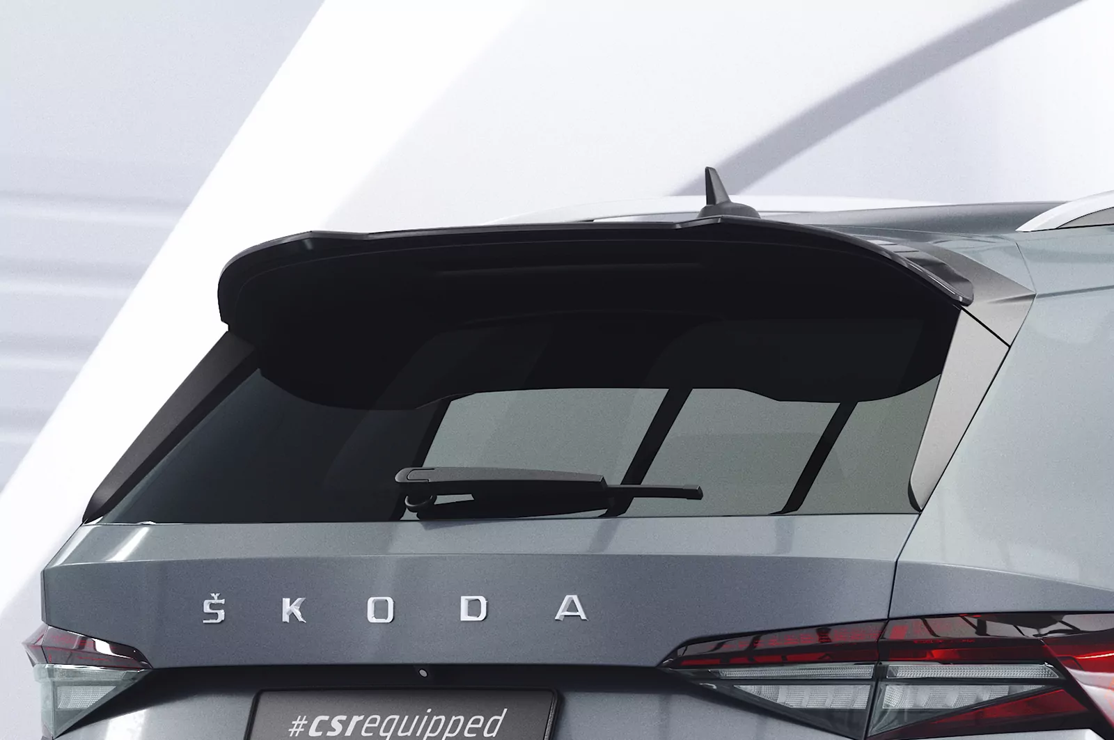 Heckflügel mit ABE für Skoda Kodiaq HF892 Schwarz Strukturiert