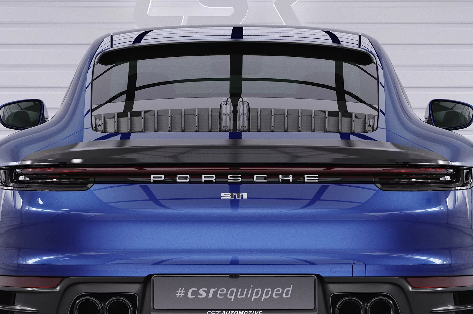 Heckflügel mit ABE für Porsche 911 / 992 HF745 Schwarz Strukturiert