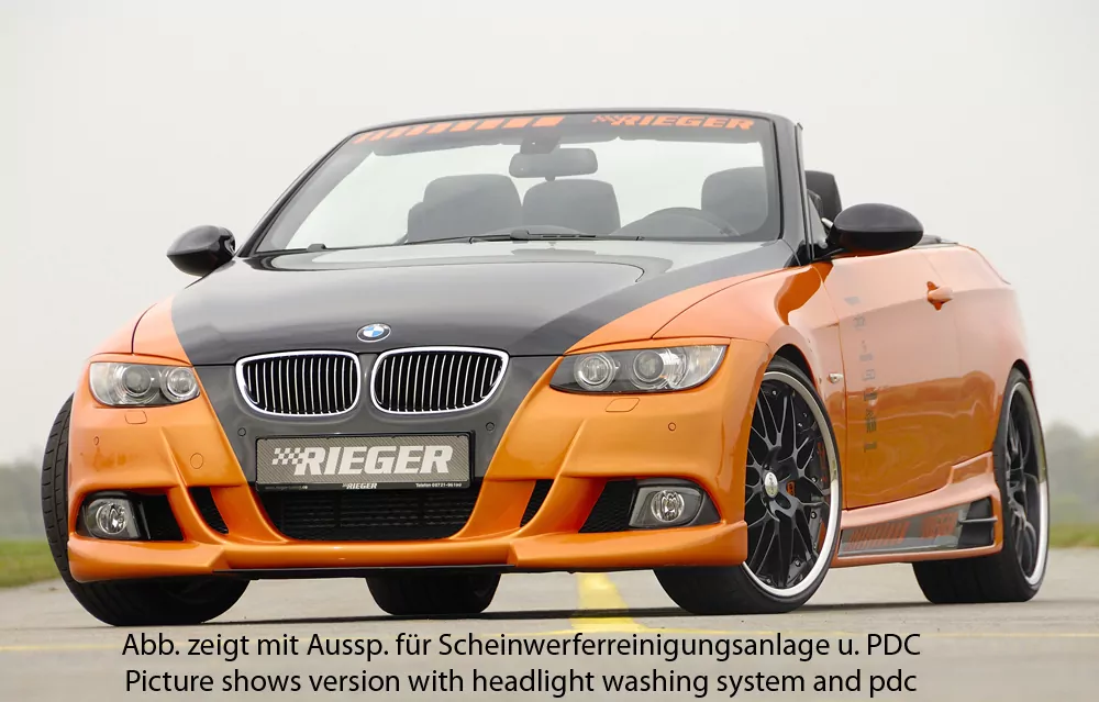 Rieger Spoilerstoßstange für BMW 3er E93 - Cabrio 03.07-02.10 (bis Facelift) carbon optik