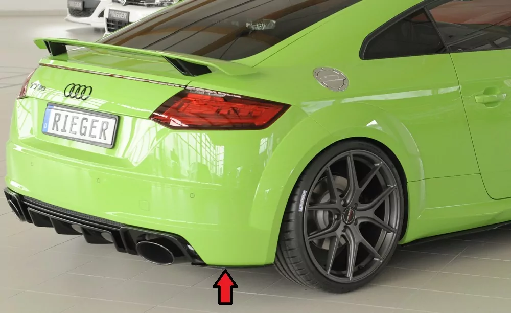 Rieger Heckschürzenansatz seitlich rechts für Audi TT RS (8J/8J1-FV/8S) | Roadster 05.16-08.18 (bis Facelift) nur für orig. Heckschürze TT-RS