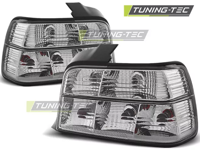 Tail Lights Crystal White Fits Bmw E36 12.90-08.99 Sedan