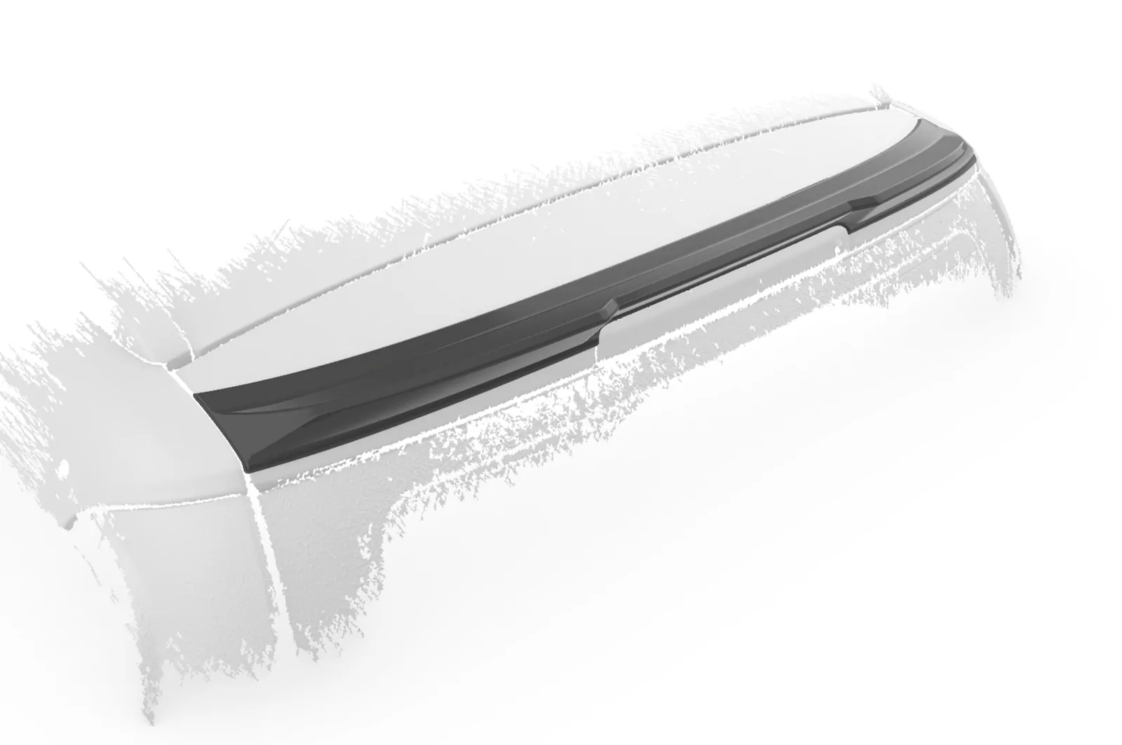 Heckflügel mit ABE für Fiat Panda (312/319) HF026 Schwarz Strukturiert