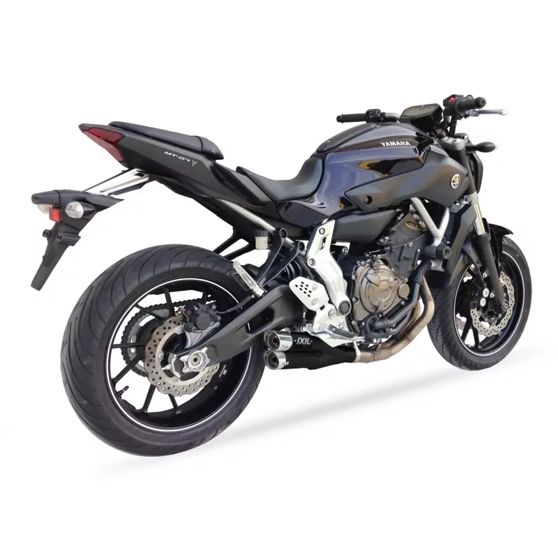 IXIL Hyperlow Full Exhaust System Stainless Steel Black / Aluminium Polished - Yamaha MT-07 - XY9362XB