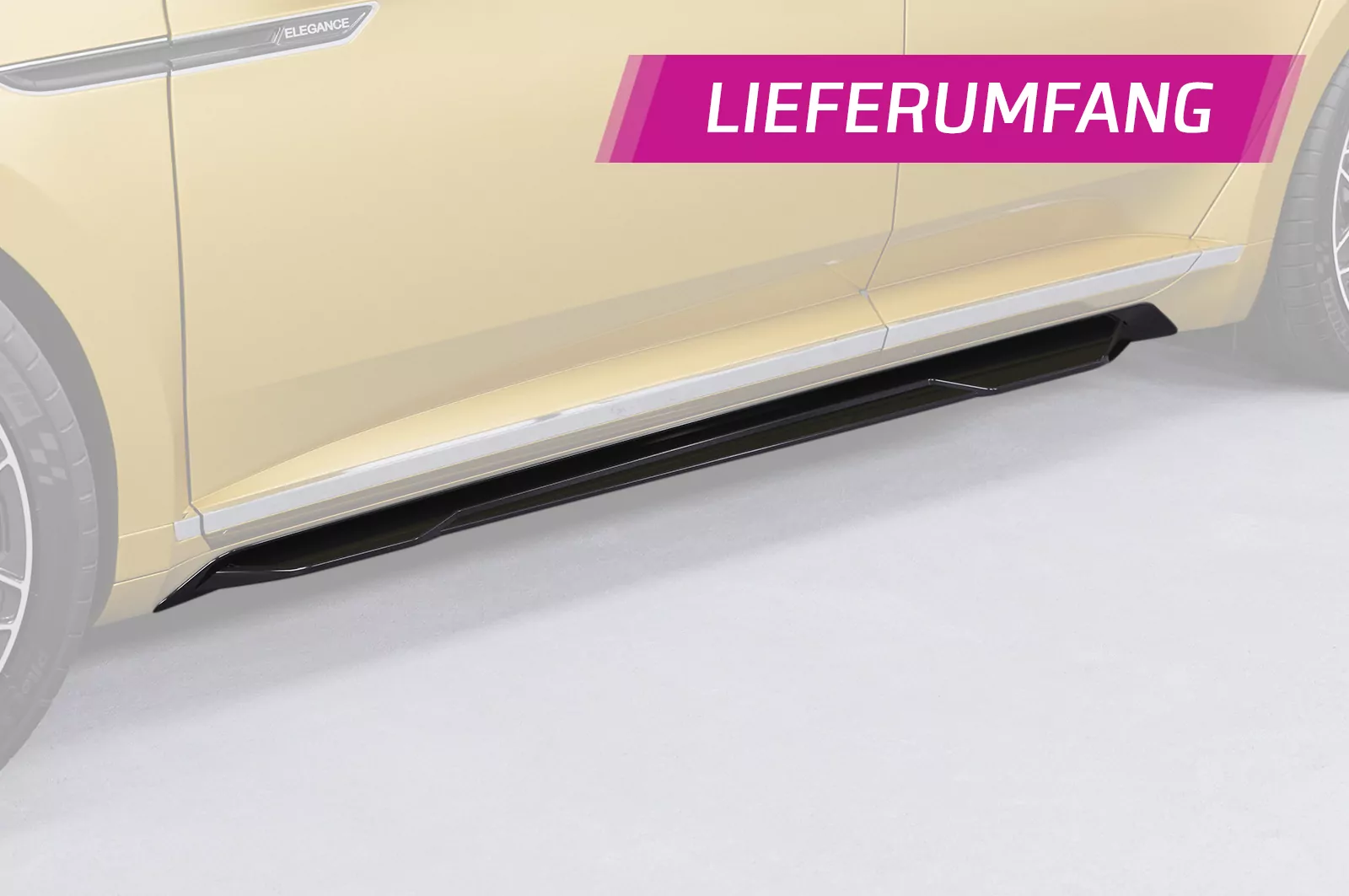 Seitenschweller für VW Arteon (Typ 3H) SS535 Schwarz Strukturiert