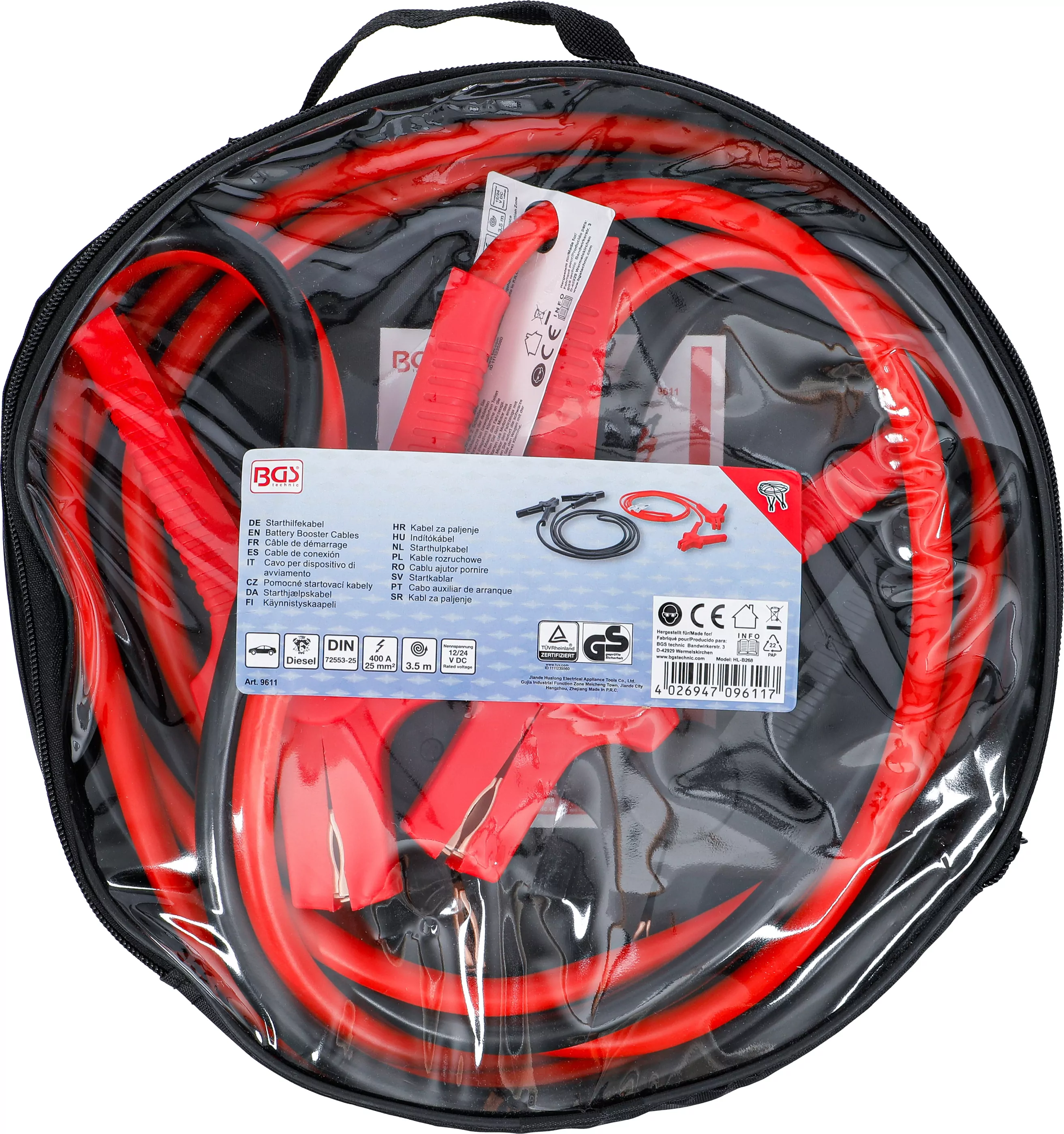 Starthilfekabel | für Diesel-Pkw | 400 A / 25 mm² | 3,5 m