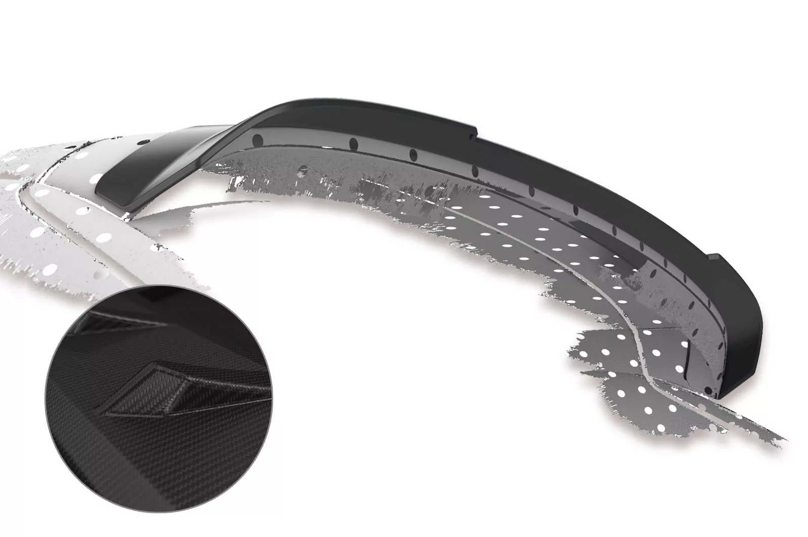 Heckflügel mit ABE für Audi Q7 4L HF607-M Carbon Look (matt)