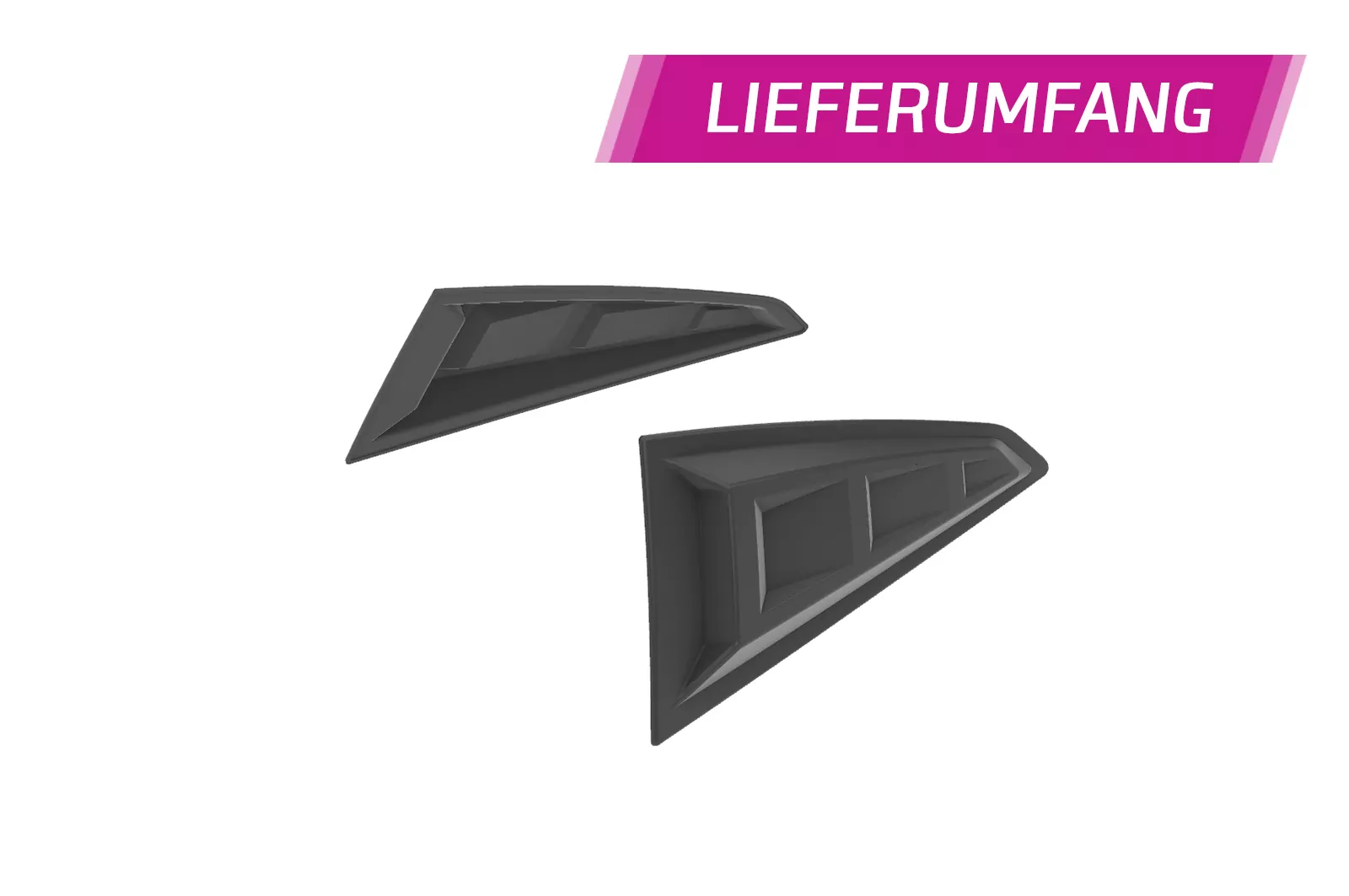 Seitenscheibenblenden für Audi TT (FV/8S) Coupe SSB035 Schwarz Strukturiert