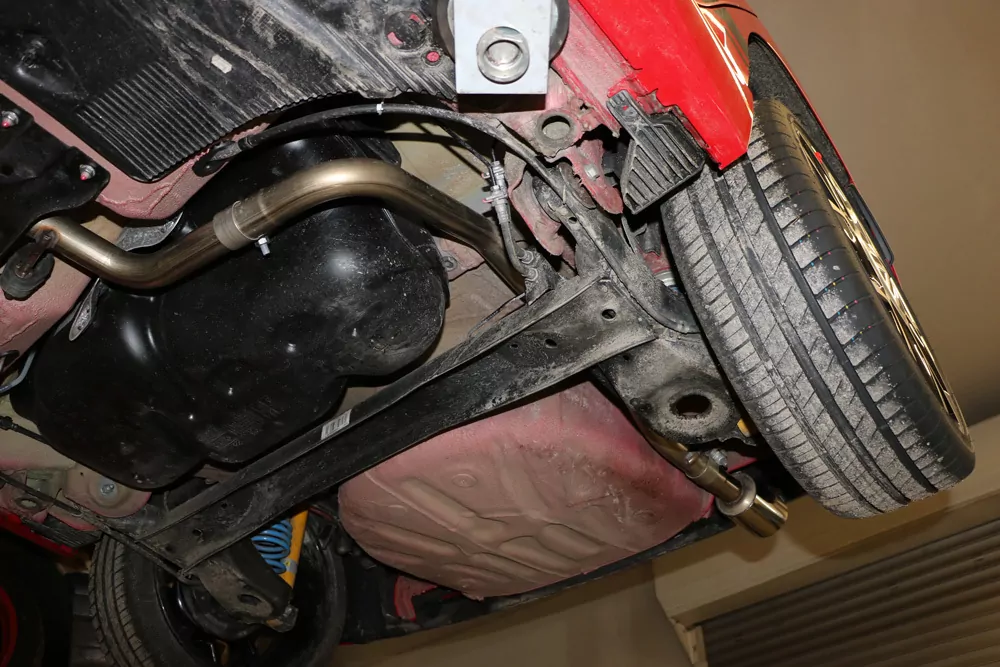 VW UP GTI  Endrohrsystem links passend auf originalen oder FOX-Endschalldämpfer - 1x90 Typ 25 links