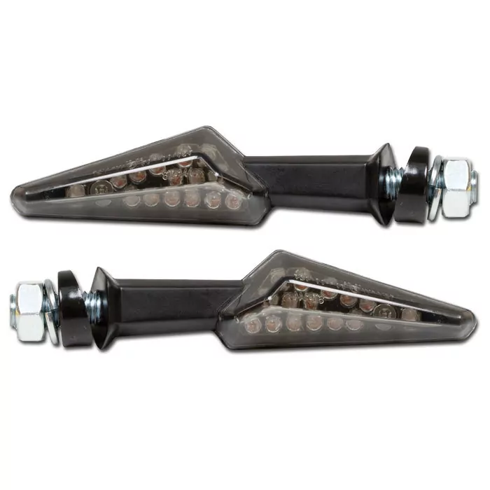 Led-blinker "spike", Schwarz, M8, Getönt, Paar, Maße: L 54 X H 20 X T 28 Mm, E-geprüft