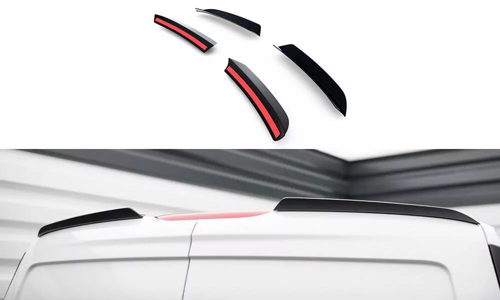 Spoiler CAP Für Ford Transit Connect Mk2 Facelift Schwarz Hochglanz